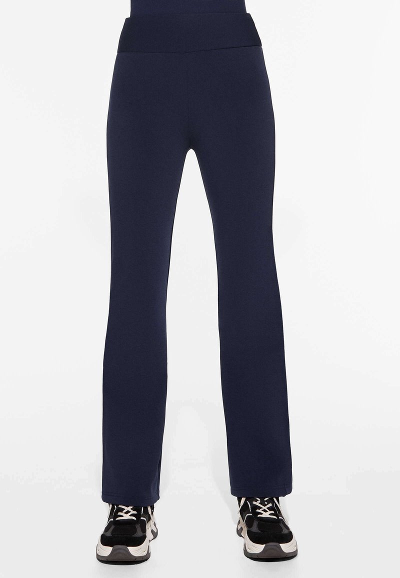 OYSHO SUPER EXTRA WARM BOOTCUT Tracksuit bottoms mottled royal blue