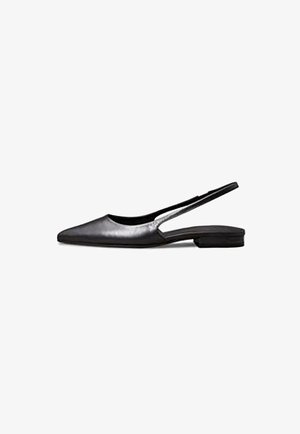 Calvin Klein FLAT - Sarokpántos balerina cipők - black