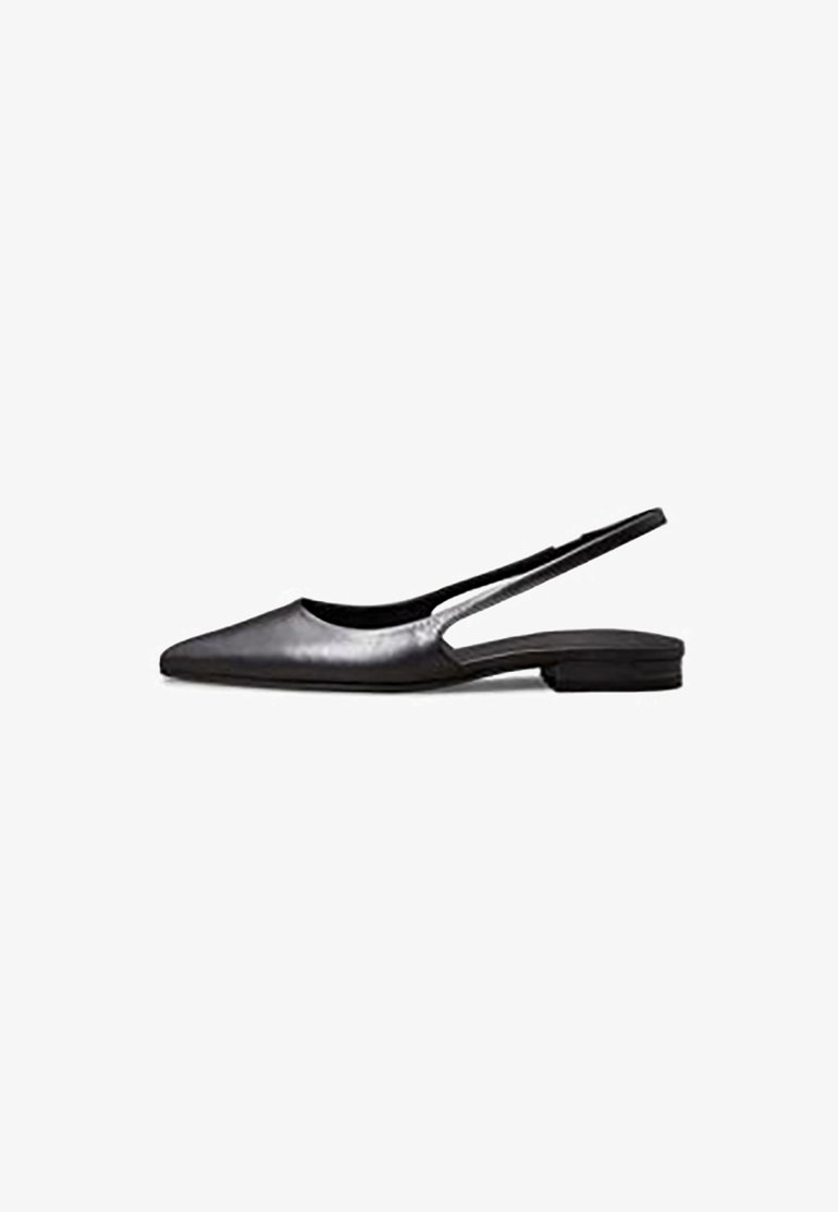 Calvin Klein FLAT - Sarokpántos balerina cipők - black