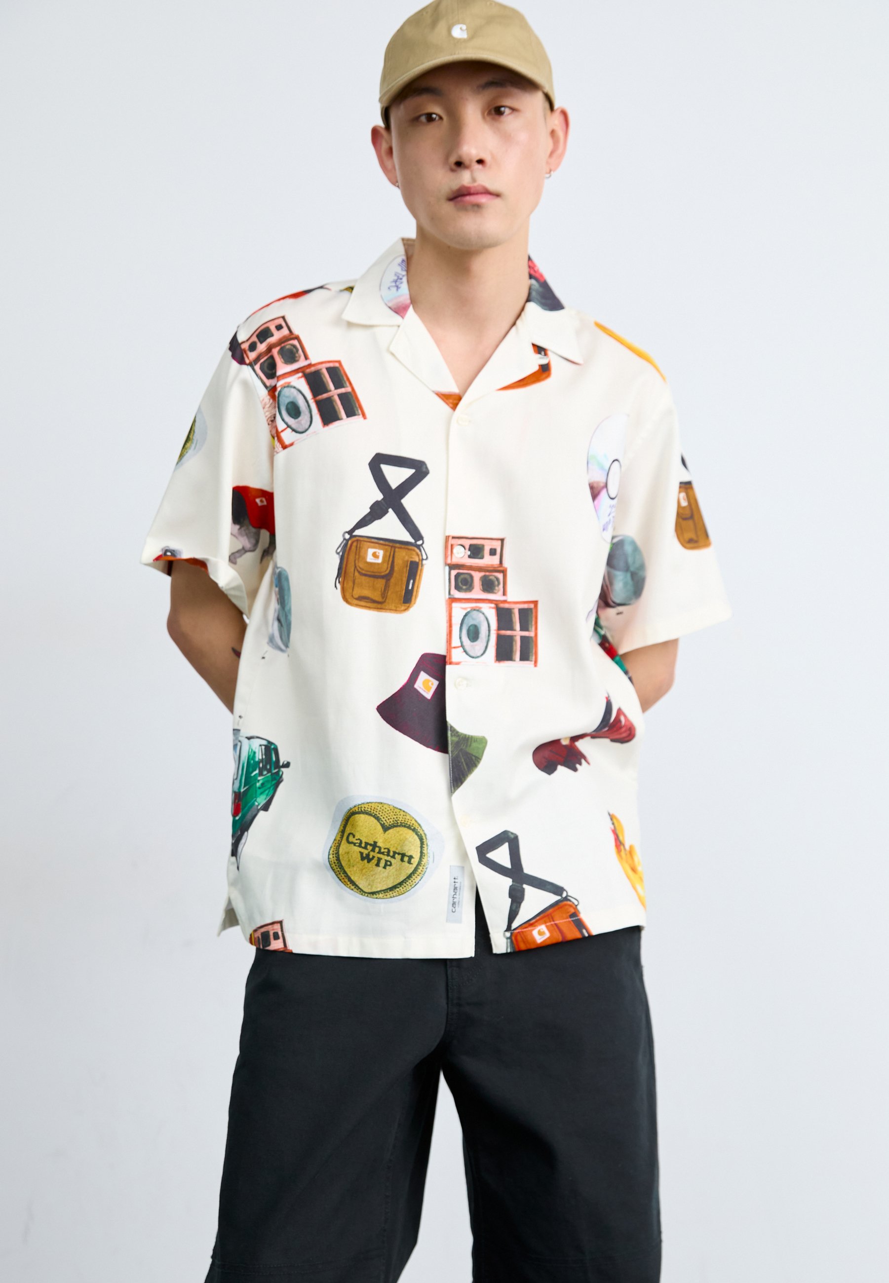 Carhartt WIP JACOB ROCHESTER - Shirt - wax/white - Zalando