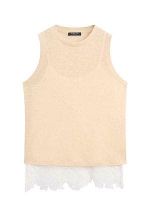 Massimo Dutti, SLEEVELESS TOP - Top - beige