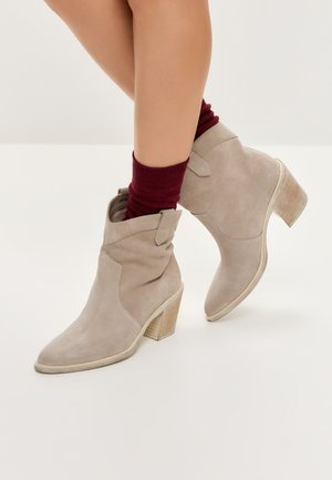 Cowboy/biker ankle boot - grey