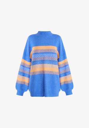 IZIA, Trui - blau mehrfarbig