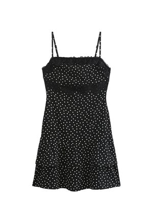 New Look, POLKA DOT BUST CAMI STRAP MINI - Day dress - black pattern