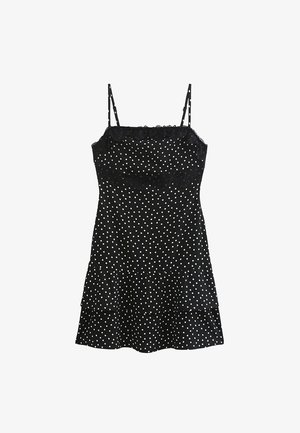New Look, POLKA DOT BUST CAMI STRAP MINI - Freizeitkleid - black pattern