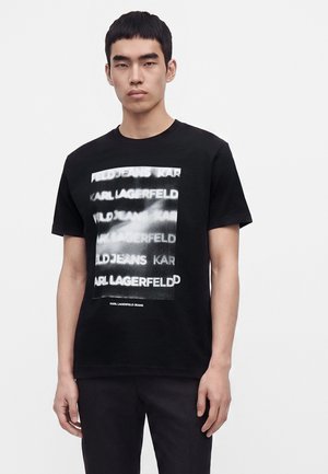 Karl Lagerfeld Jeans, SMOKE LOGO TEE - T-Shirt print - black
