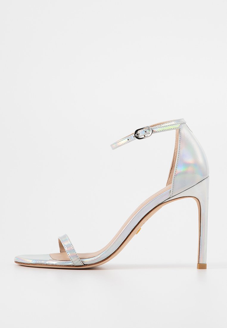 Stuart Weitzman Sandalen met hoge hak zilverkleurig