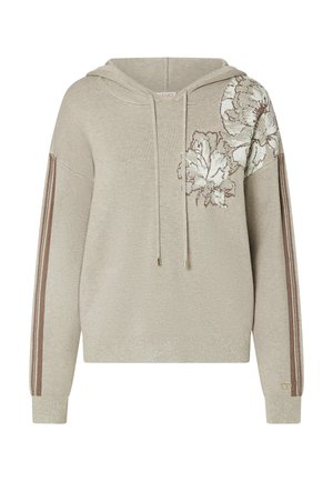 LIU JO, LIU JO JACQUARD HOODIE - Φούτερ με κουκούλα - sand
