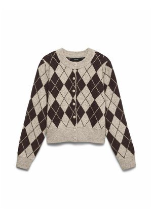 Vero Moda Curve, CARDIGAN VMHALO KNIT CARDIGAN - Gilet - birch