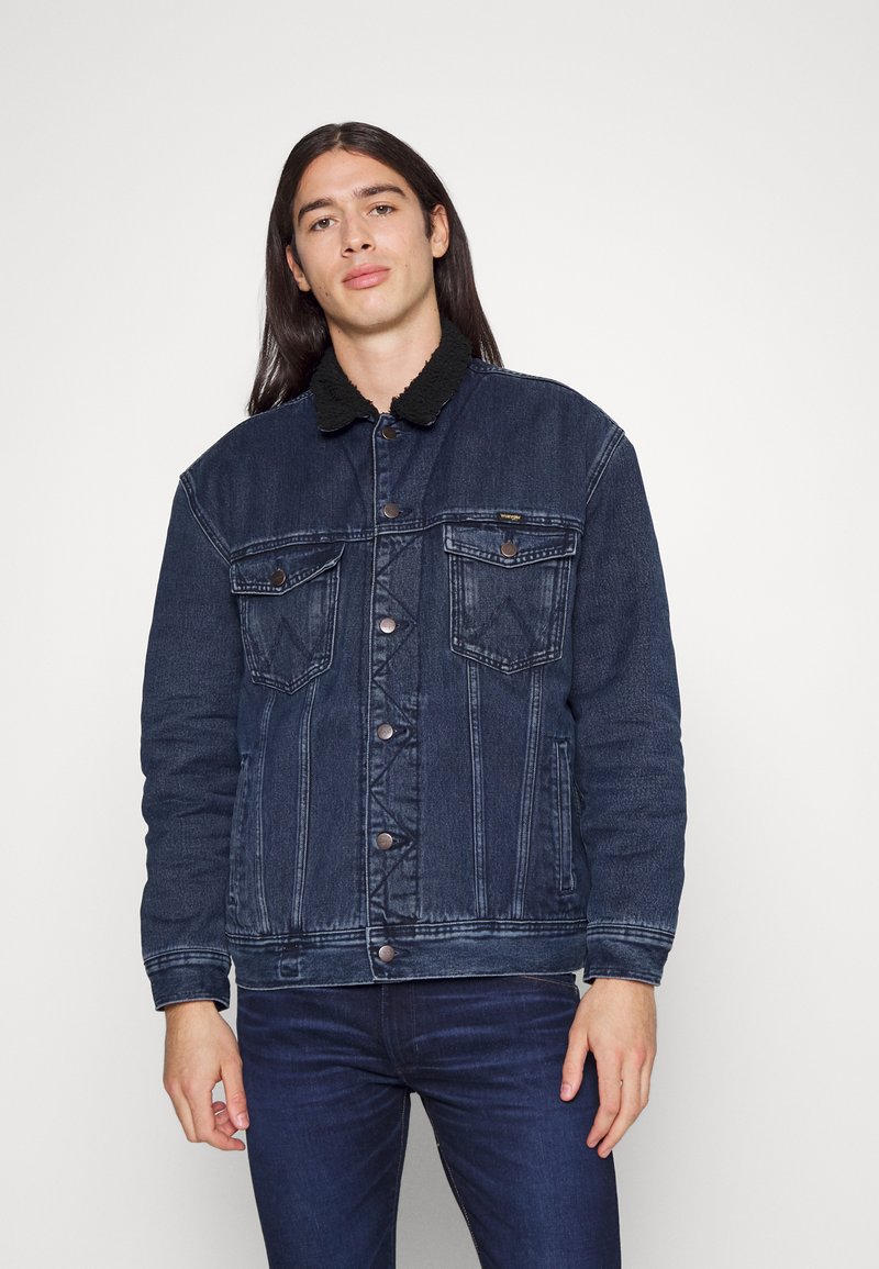 Wrangler ANTIFIT SHERPA - Bomber Jacket - moon shine/blue denim ...