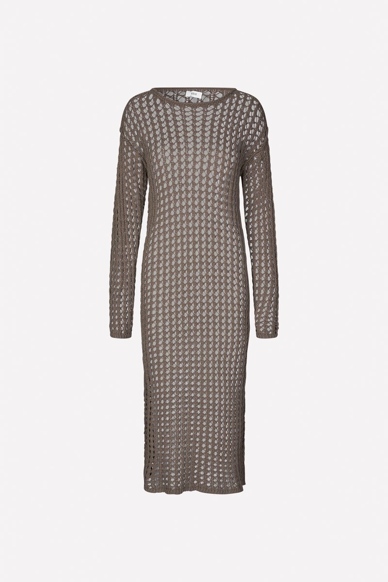 Envii Gebreide jurk olijfgroen Envii Gebreide jurk olijfgroen