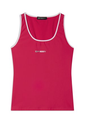 Freddy SLIM IN TESSUTO TECNICO CON BORDATURE A CONTRASTO - Top - siena red