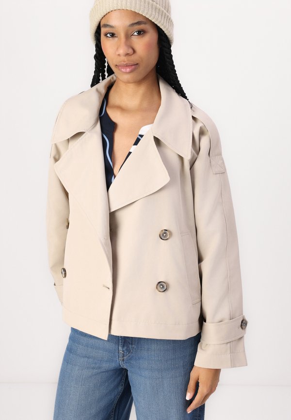 SHORT TRENCHCOAT - Short coat - soft calm beige3