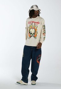 Ed Hardy FLAMER-SNAKE BAGGY  - Vaqueros boyfriend - indigo