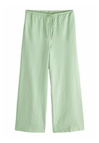 Next TEXTURED STRIPE WIDE LEG PETITE - Püksid - green