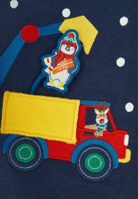 JoJo Maman Bébé REINDEER - Felpa - navy blue santa in a digger