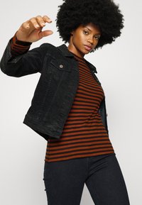 Marc O'Polo DENIM LONGSLEEVE ROUNDNECK - Camisola de manga comprida - multi/black