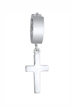 CROSS HOOP - Einzelner Ohrring - silberfarben