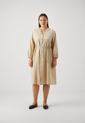 CARJUPITER LIFE 3/4 BUTTON DRESS - Särkkleit - white pepper