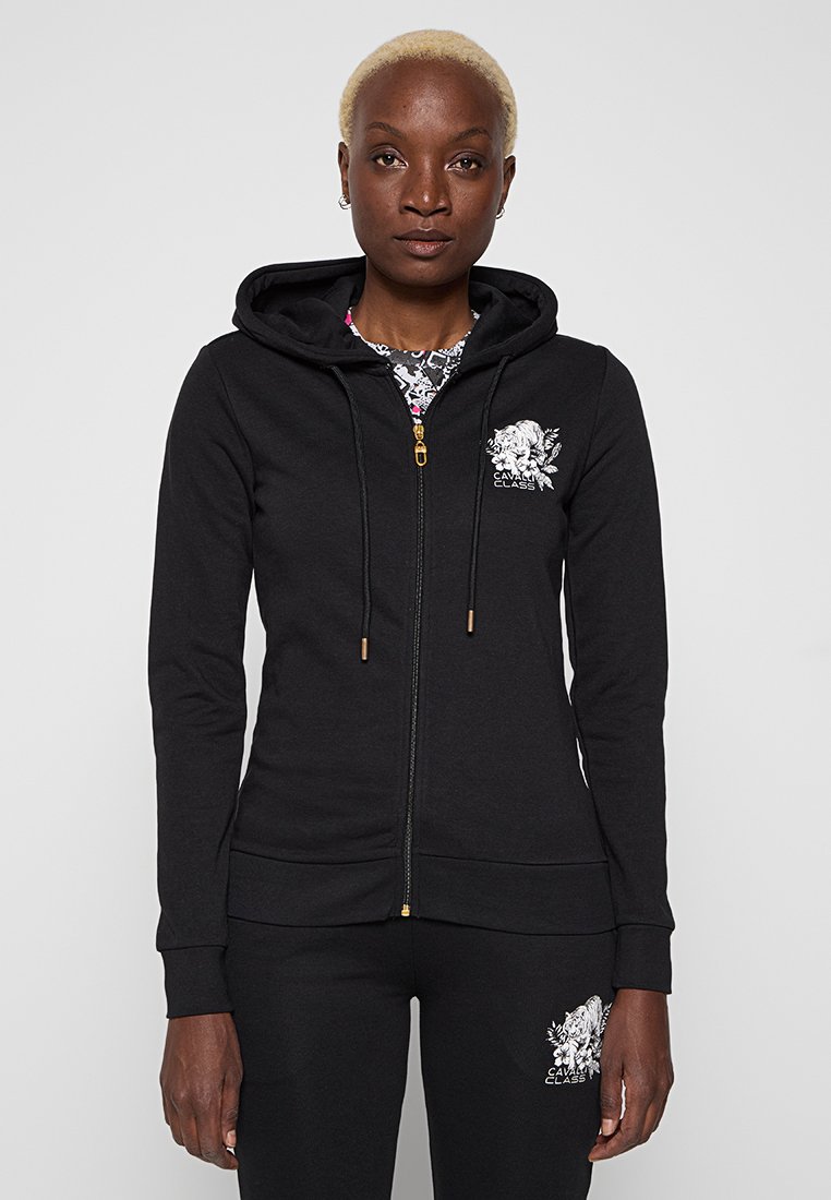 Cavalli Class Sweater met rits zwart