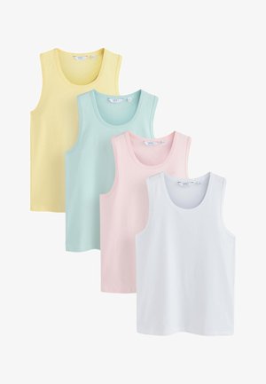 Next, REGULAR FIT - SOFT TRIDENT LIGHTWEIGHT VEST 4 PACK - Top - ecru white pink yellow green