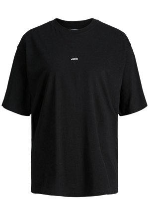 T-shirt nera in cotone con maniche corte e collo rotondo, caratterizzata da un piccolo logo bianco "JJXX" sul davanti. Design semplice e dalla vestibilità rilassata.