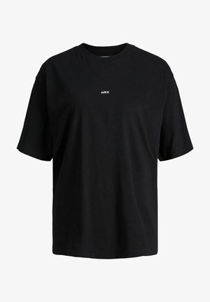 Crna pamučna majica kratkih rukava s okruglim izrezom, na prednjoj strani ima mali bijeli logo "JJXX". Jednostavan, opušteni kroj.