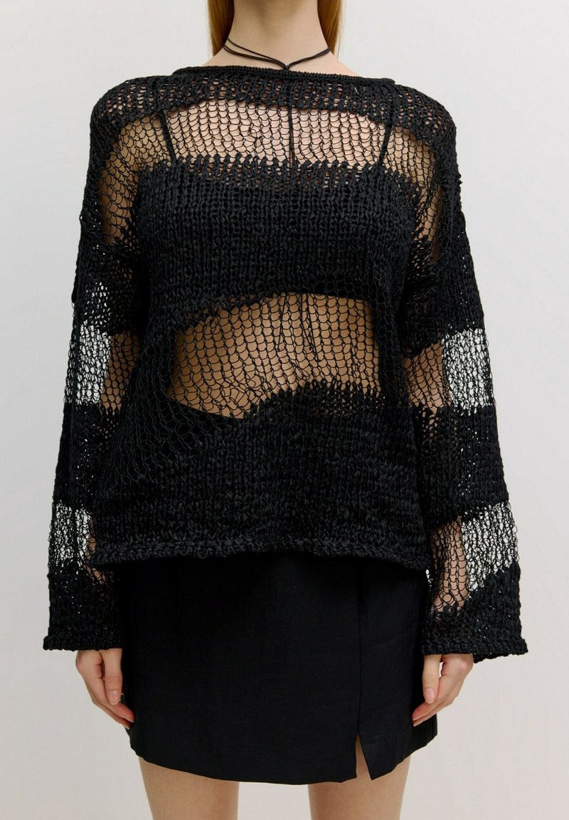 EDITED Stickad tröja - black