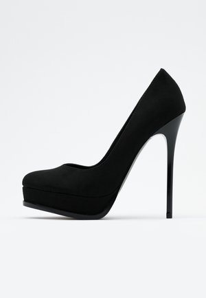 Højhælede pumps - black