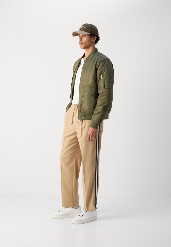 TAPE TRIMMED TAILORED STRAIGHT FIT - Trousers - desert sand4