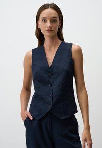 V-NECK SLEEVELESS PLAIN  - Smanicato - dark blue