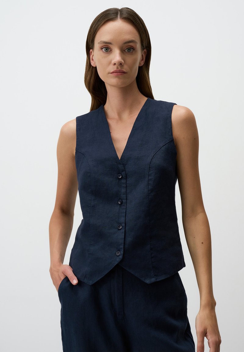 Jimmy Key V-NECK SLEEVELESS PLAIN  - Smanicato - dark blue
