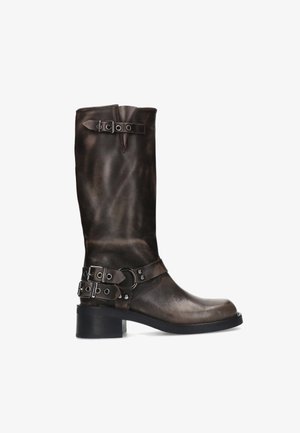 sacha, BIKER MIT SCHNALLEN - Cowboy-/Bikerlaarzen - dark grey