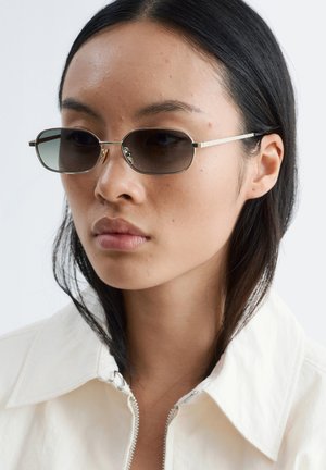 & OTHER STORIES, & OTHER STORIES SLIM RECTANGULAR SUNGLASSES - Zonnebril - gold-coloured