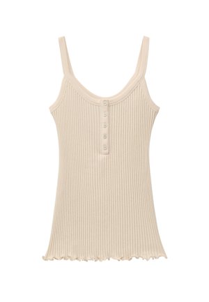 & OTHER STORIES, & OTHER STORIES SCALLOPED TANK TOP - Débardeur - butter yellow