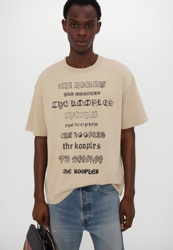 Print T-shirt - beige taupe3