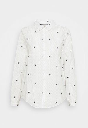 CAMISA BORDADO FLORES - Blůza - white