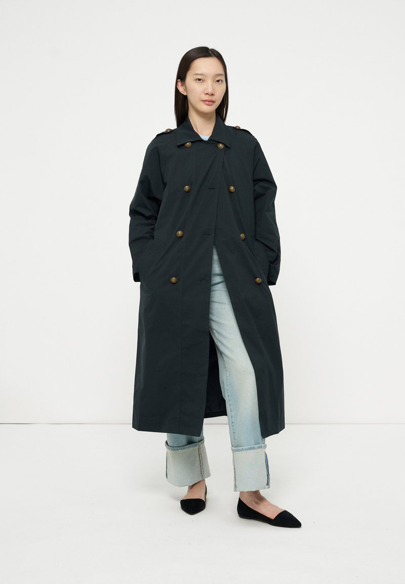 dreimaster Trenchcoat zwart