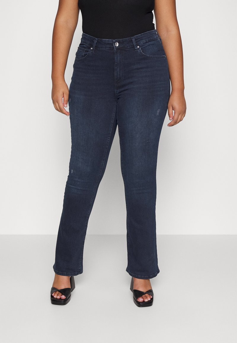ONLY Curve ONCBLUSH LIFE FLARED Bootcut jeans blue black denim