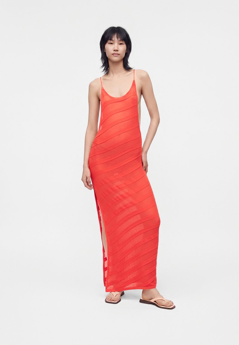 jaded london noir knit maxi dress - Strickkleid - coral/koralle Web Collection: Transitional to AW41