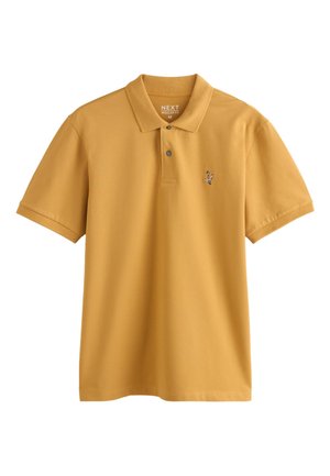 Next, PIQUE POLOSHIRT - Poloshirt - mustard yellow embroided
