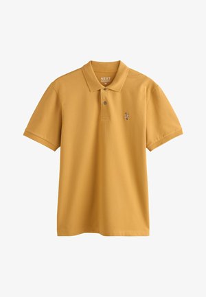 Next, PIQUE POLOSHIRT - Poloshirt - mustard yellow embroided