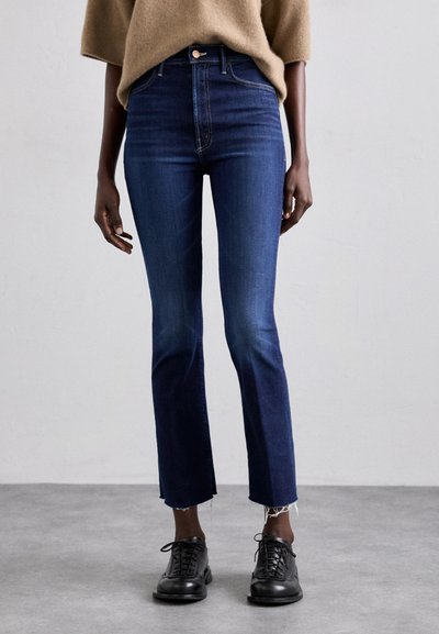 Mother THE HUSTLER FLOOD FRAY - Jean bootcut - dark blue