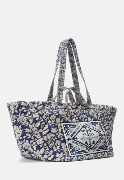 Polo Ralph Lauren QUILTED FLORAL COTTON EXTRA LARGE TOTE - Maisiņveida soma - navy