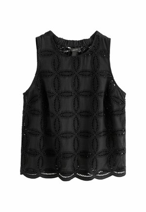 Next SLEEVELESS BRODERIE REGULAR FIT - Blūze - black