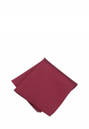 Burgundy cloth napkin, textured weave, folded. Features a deep shade with a subtle pattern and clean edges. Measures approximately standard size.