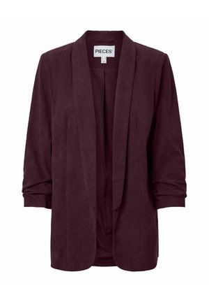 Pieces, BLAZER PCBOSELLA 3/4 CORDUROY - Abrigo corto - winetasting