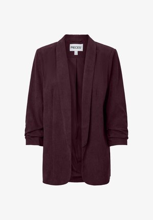 Pieces, BLAZER PCBOSELLA 3/4 CORDUROY - Abrigo corto - winetasting