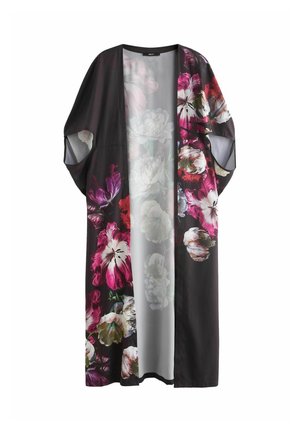 MAXI KIMONO COVER-UP - Kevyt takki - black floral
