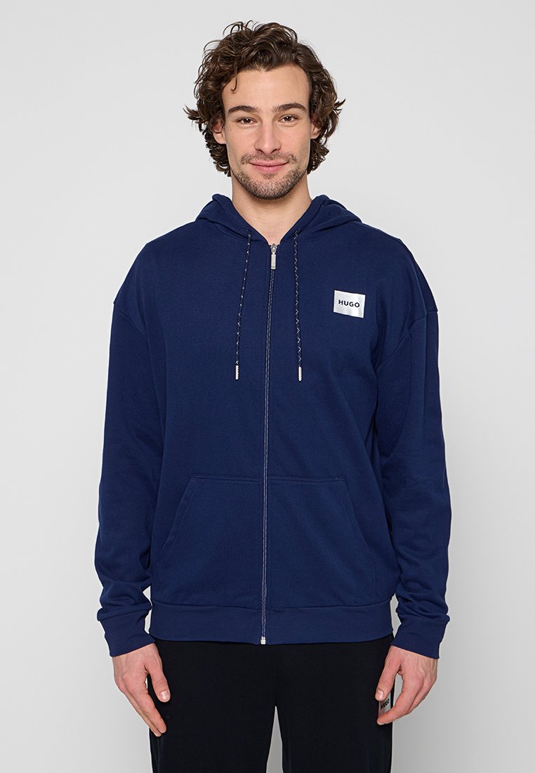 HUGO Sweater met rits donkerblauw